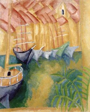 Boats on the Quay in the Port of Marseille Artwork by Raoul Dufy