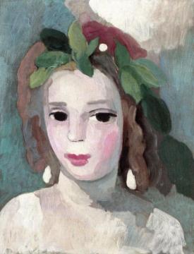 Girl Crowned with Leaves Artwork by Marie Laurencin