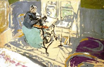 Madame Vuillard at Her Sewing Maching Artwork by Edouard Vuillard