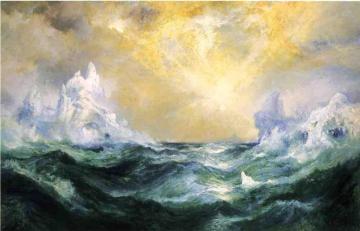 Icebergs in Mid-Atlantic Artwork by Thomas Moran