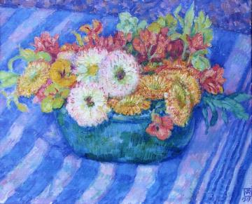 Yellow Bouquet Artwork by Theo van Rysselberghe