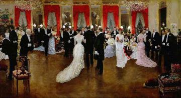 Soiree in Hotel Caillebotte Artwork by Jean Georges Beraud