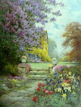 Lilacs and Roses Artwork by Alfred Fontville de Breanski