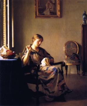 Woman Sewing Artwork by William Mcgregor Paxton