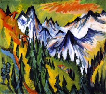 Berggipfel Artwork by Ernst Ludwig Kirchner