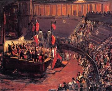 Lewisohn Stadium Artwork by Theresa Bernstein