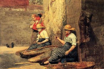 Fishergirls Artwork by Winslow Homer