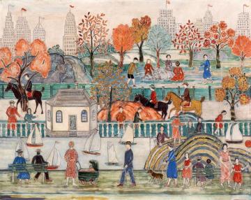 Central Park Artwork by Charles Prendergast