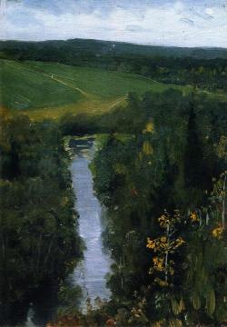 The Vorya River Artwork by Victor Mikhail Vasnetsov