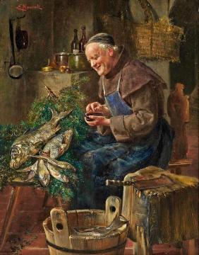 Cooking The The Christmas Carp Artwork by Ernst Nowak