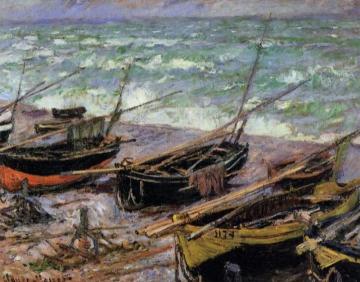 Fishing Boats Artwork by Claude Oscar Monet