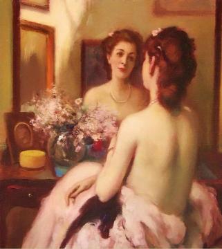 Au Boudoir Artwork by Fernand Toussaint