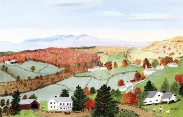 August Artwork by Anna Mary Robertson Grandma Moses