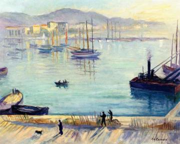 The Port of Cannes Artwork by Charles Camoin