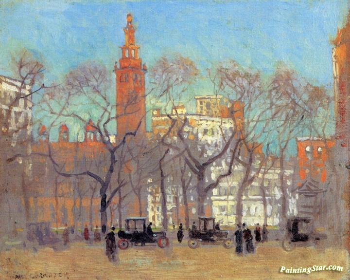 Madison Square on a Sunny Day Artwork by Paul Cornoyer