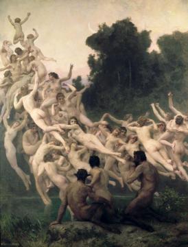 The Oreads Artwork by William Adolphe Bouguereau