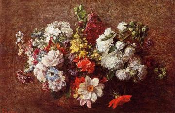 Bouquet of Flowers Artwork by Henri Fantin-Latour