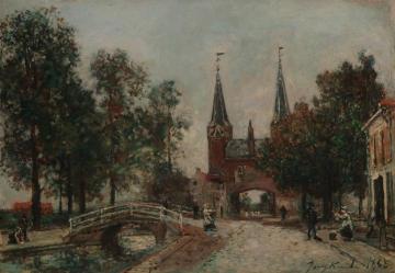 Scene at Delft Artwork by Johan Berthold Jongkind