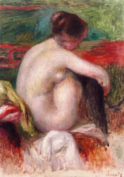 Nude Study Artwork by Pierre Auguste Renoir
