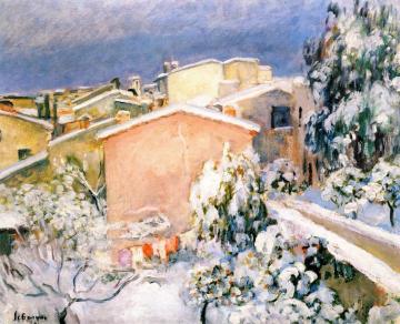Village in Winter Artwork by Henri Lebasque
