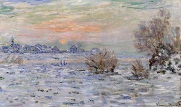 Winter on the Seine, Lavacourt Artwork by Claude Oscar Monet