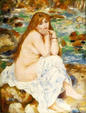 Seated Bather Artwork by Pierre Auguste Renoir