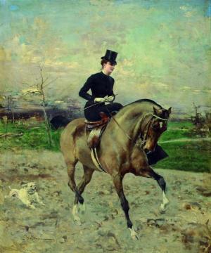 The Amazon Artwork by Giovanni Boldini