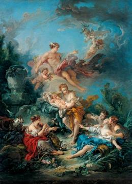 Mercury Confiding The Infant Bacchus To The Nymphs Of Nysa Artwork by Francois Boucher