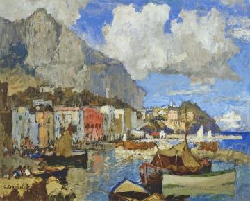 Marina Grande, Capri. Winter Artwork by Konstantin Gorbatov