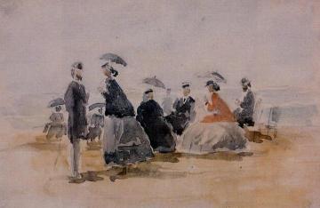 Crinolines Artwork by Eugène-Louis Boudin