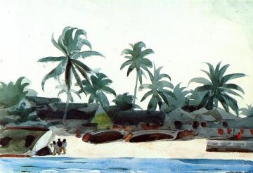 Negro Cabins and Palms Artwork by Winslow Homer
