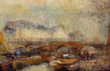 The Small Arm of the Seine at Pont Neuf Artwork by Albert Lebourg
