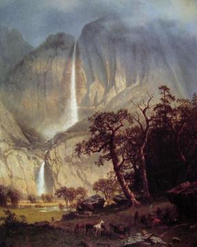 Cholooke: The Yosemite Fall Artwork by Albert Bierstadt