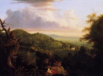 View of Monte Video, Seat of Daniel Wadsworth, Esq. Artwork by Thomas Cole