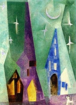 Silver Stars Artwork by Lyonel Feininger