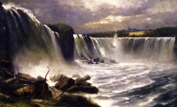 Niagara Falls Showing the Canadian and American Views Artwork by Gilbert Munger
