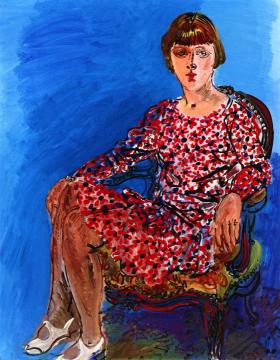 Portrait Of A Young Woman Seated On An Armchair Artwork by Raoul Dufy