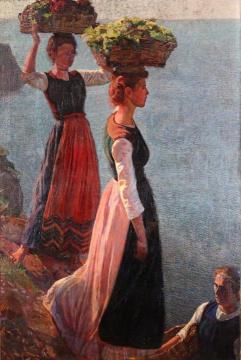 Harvest In Manarola Artwork by Llewelyn Lloyd