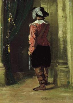 Man in Renaissance Costume Artwork by Fritz Thaulow