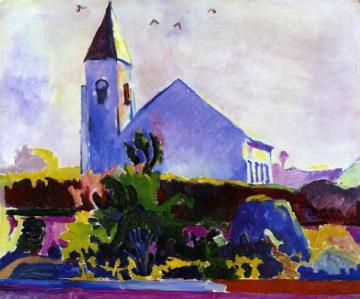 French Village Church Artwork by Arthur B. Carles