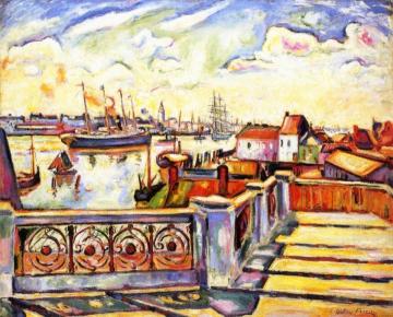 The Port of Antwep Artwork by Emile-othon Friesz