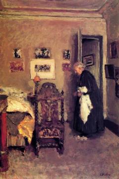 Mme Vuillard in the Artist's Bedroom, rue de Calais Artwork by Edouard Vuillard