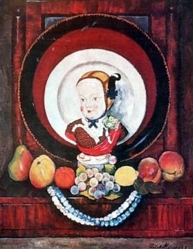 Still life with porcelain doll Artwork by Ilya Mashkov