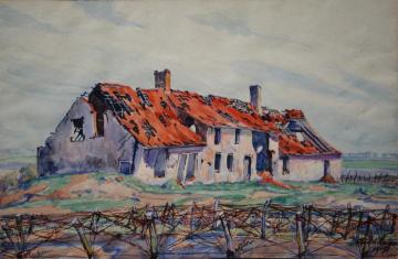 The Bombed House Artwork by Georges Emile Lebacq