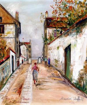 Rue Du Mont-cenis In Montmartre Artwork by Maurice Utrillo