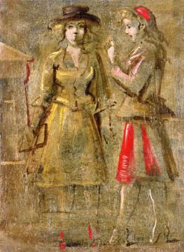 Two Ladies Artwork by Reginald Marsh