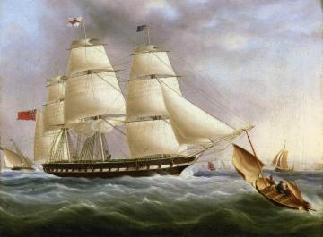 A Three-Masted Ship off Dover Artwork by James E. Buttersworth