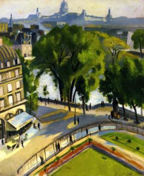 View of the Quai de Louvre Artwork by Robert Delaunay