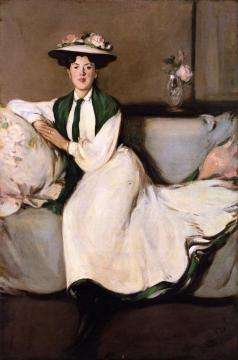 The White Dress: Portrait Of Jean Artwork by John Duncan Fergusson