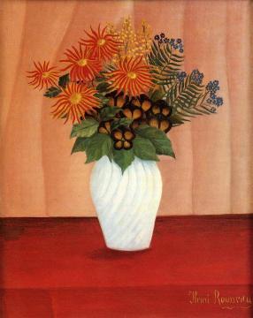 Bouquet of Flowers Artwork by Henri Rousseau
